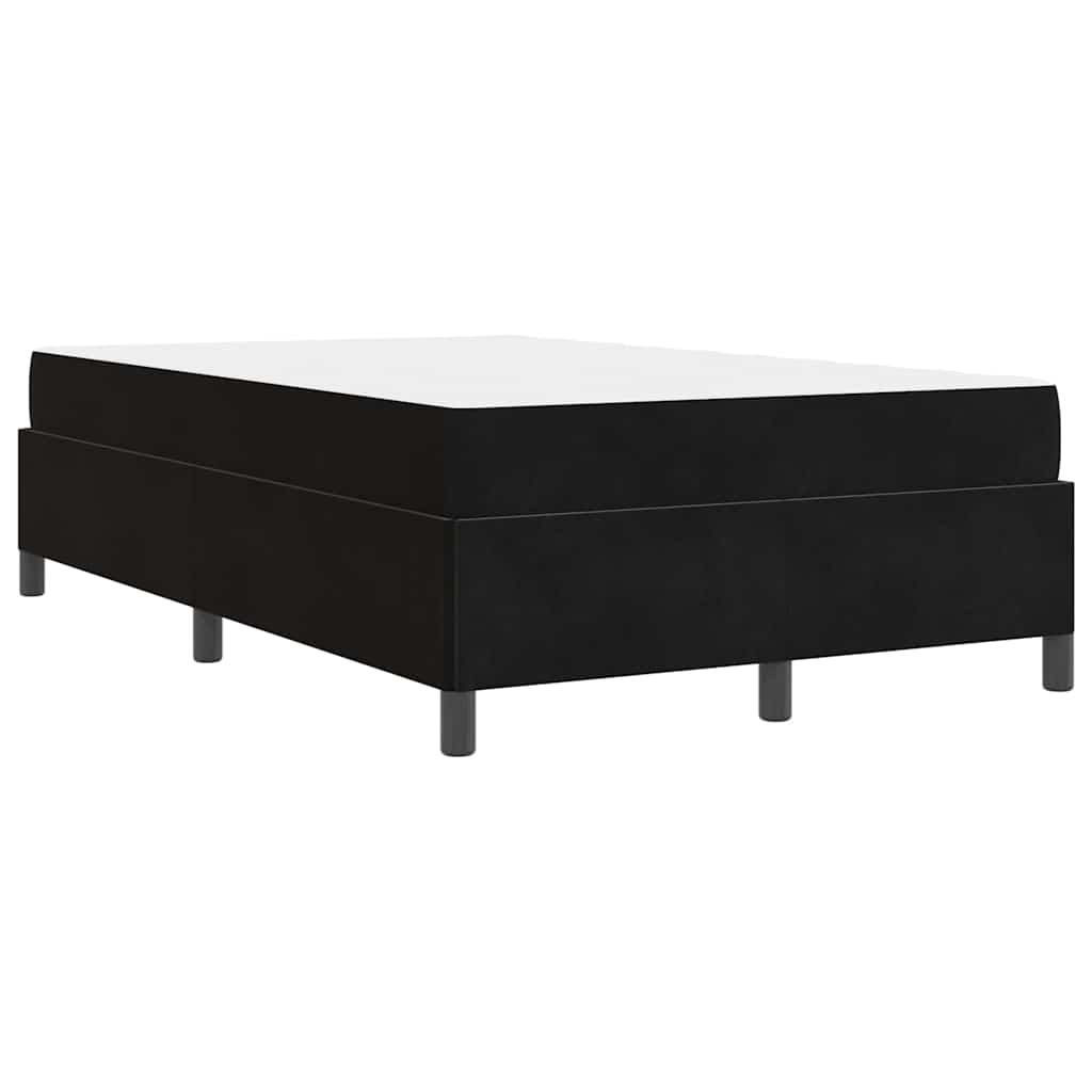 Sengestel Med Madras Sort Og Hvid 120 X 190 Cm Fløjl - Billede 8
