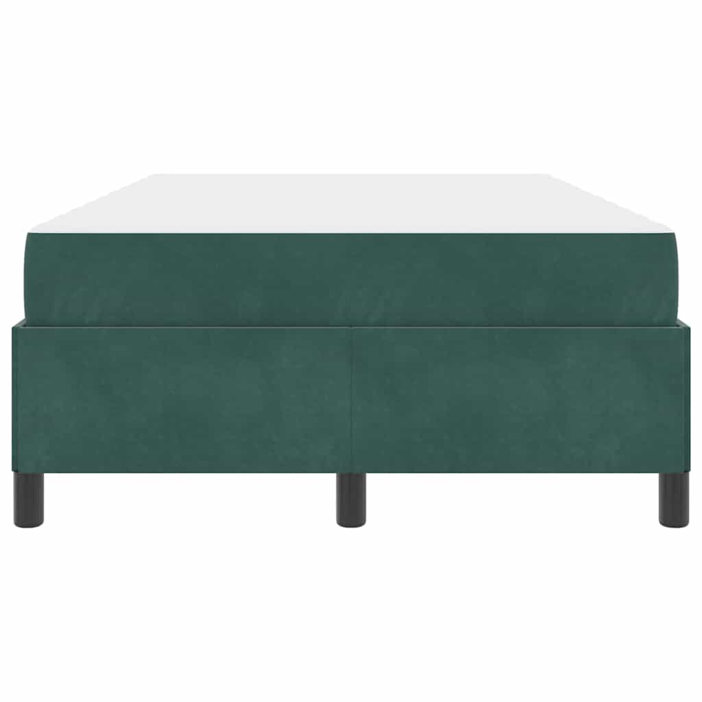 Sengestel Med Madras Mørkegrøn Og Hvid 120 X 190 Cm Fløjl - Billede 6