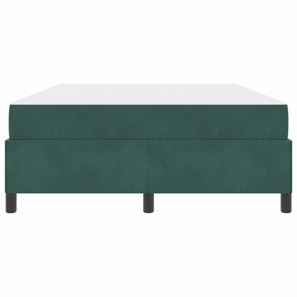 Sengestel Mørk Grøn Og Hvid Og Grøn 140 X 190 Cm Fløjl - Billede 6