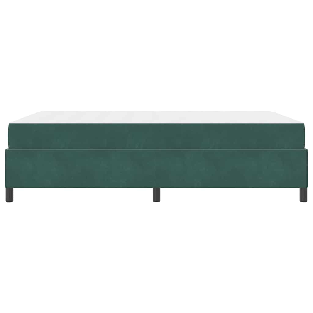 Sengestel Mørk Grøn Og Hvid Og Grøn 140 X 190 Cm Fløjl - Billede 7