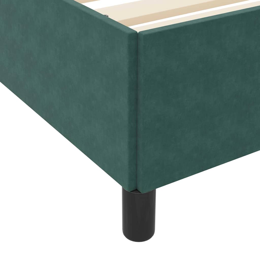 Sengestel Mørk Grøn Og Grøn Og Hvid 200 X 200 Cm Fløjl - Billede 9
