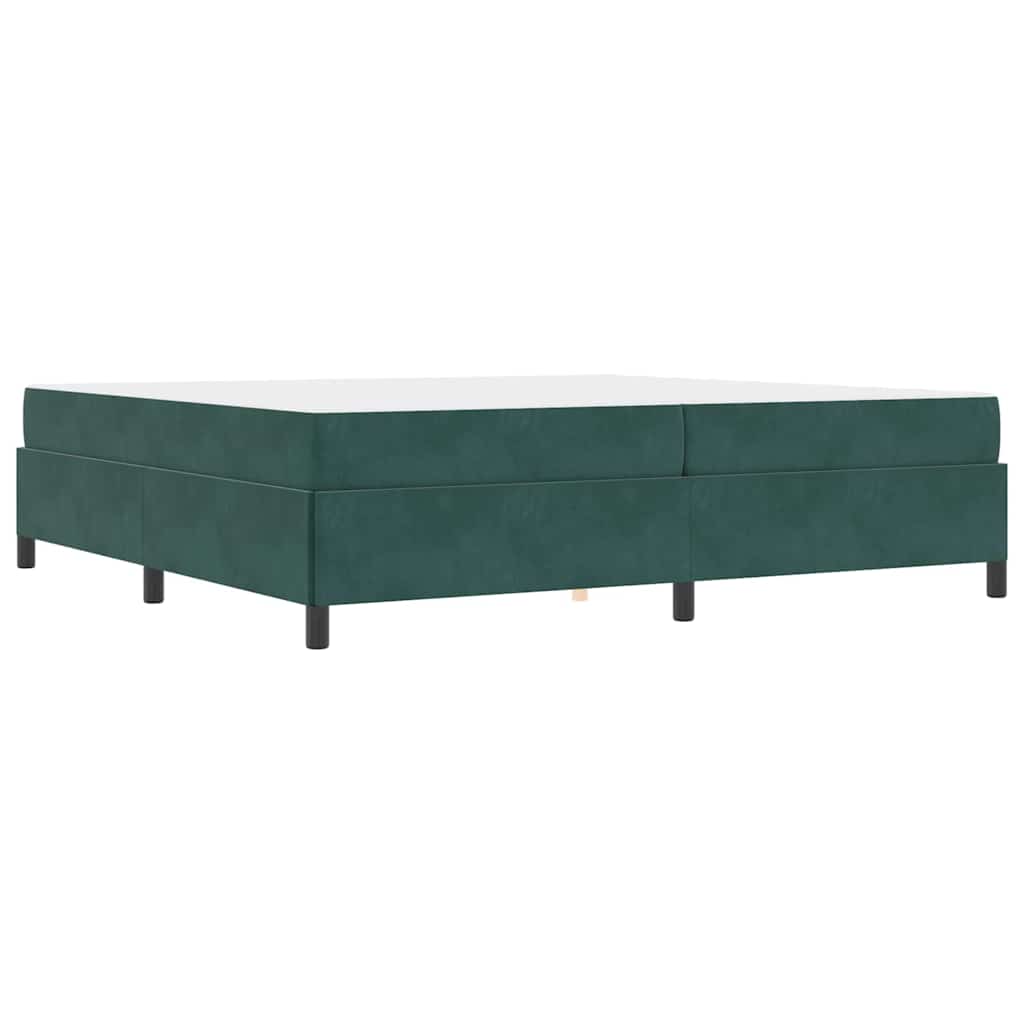 Sengestel Mørk Grøn Og Grøn Og Hvid 200 X 200 Cm Fløjl - Billede 2