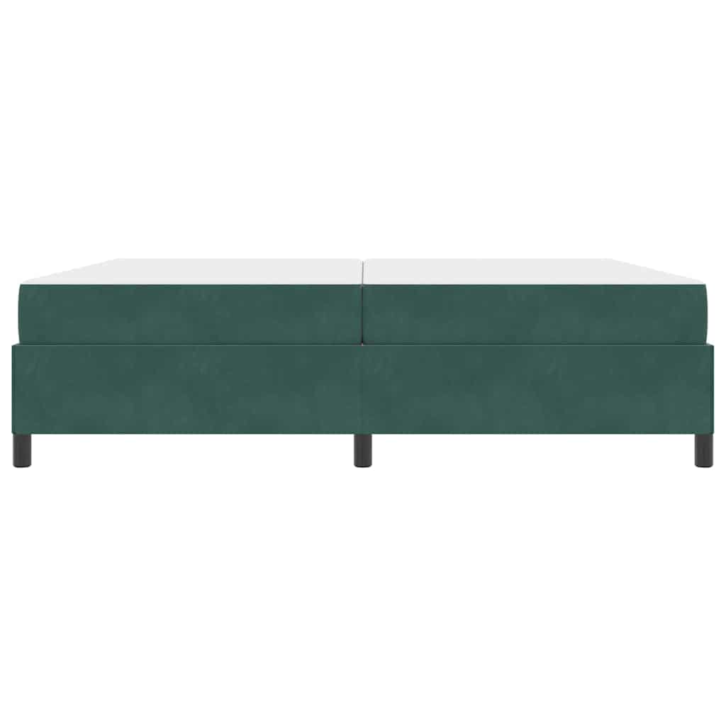 Sengestel Mørk Grøn Og Grøn Og Hvid 200 X 200 Cm Fløjl - Billede 6
