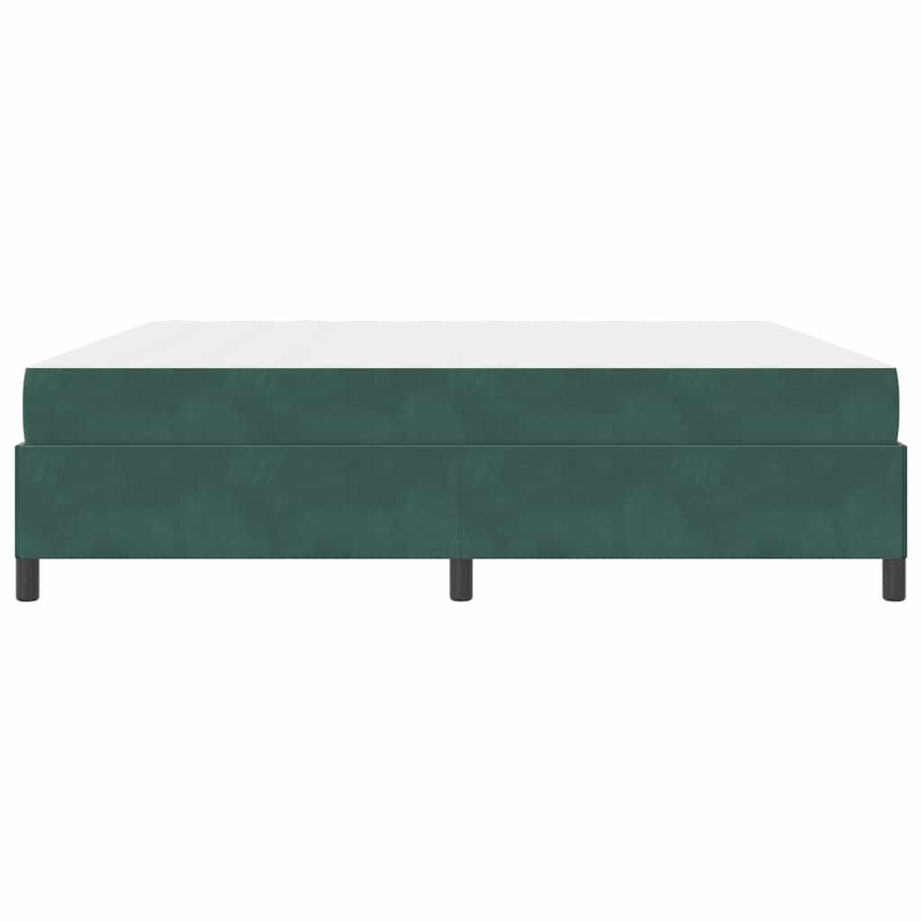 Sengestel Mørk Grøn Og Grøn Og Hvid 200 X 200 Cm Fløjl - Billede 7