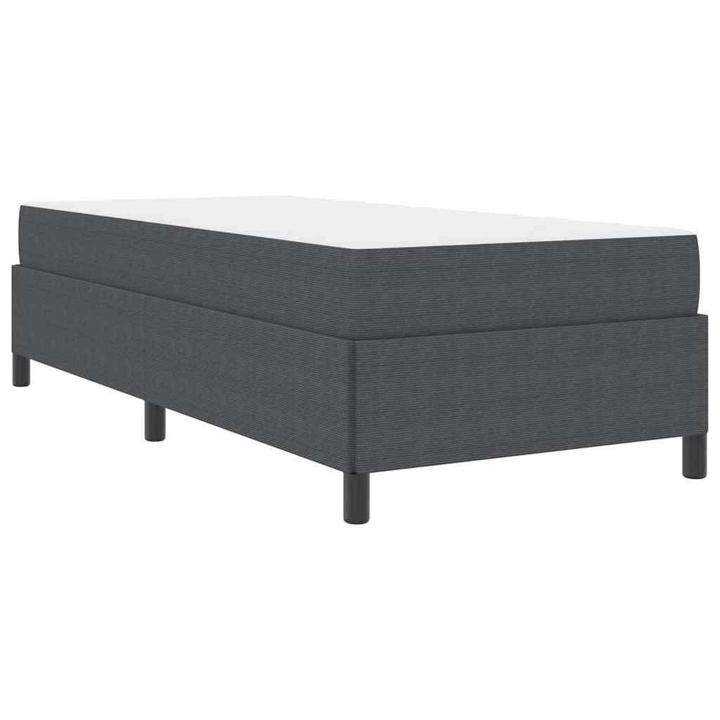 Sengestel Mørkegrå 100 X 200 Cm Corduroy Stof - Billede 2