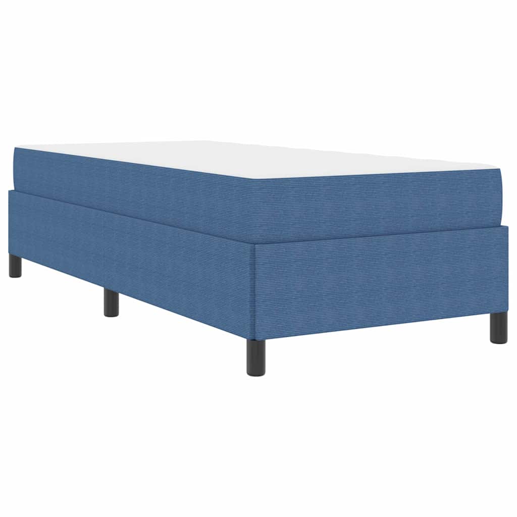 Sengestel Blå 100 X 200 Cm Corduroy Stof - Billede 2
