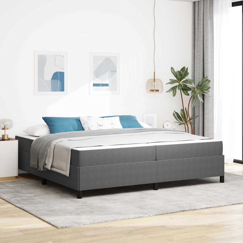 Sengestel Lysegrå 200 X 200 Cm Corduroy Stof - Hovedbillede