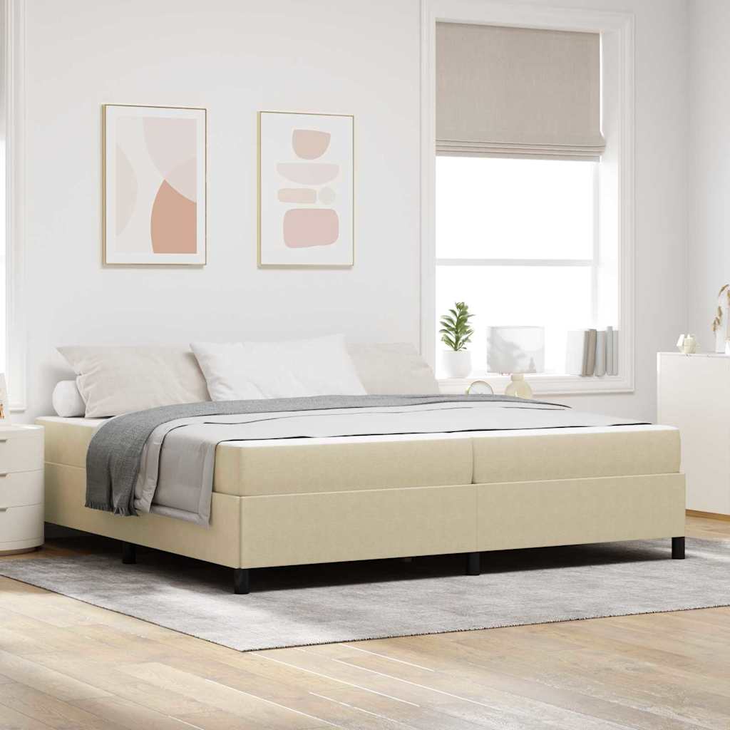 Sengestel Lysegrå 200 X 200 Cm Corduroy Stof - Hovedbillede