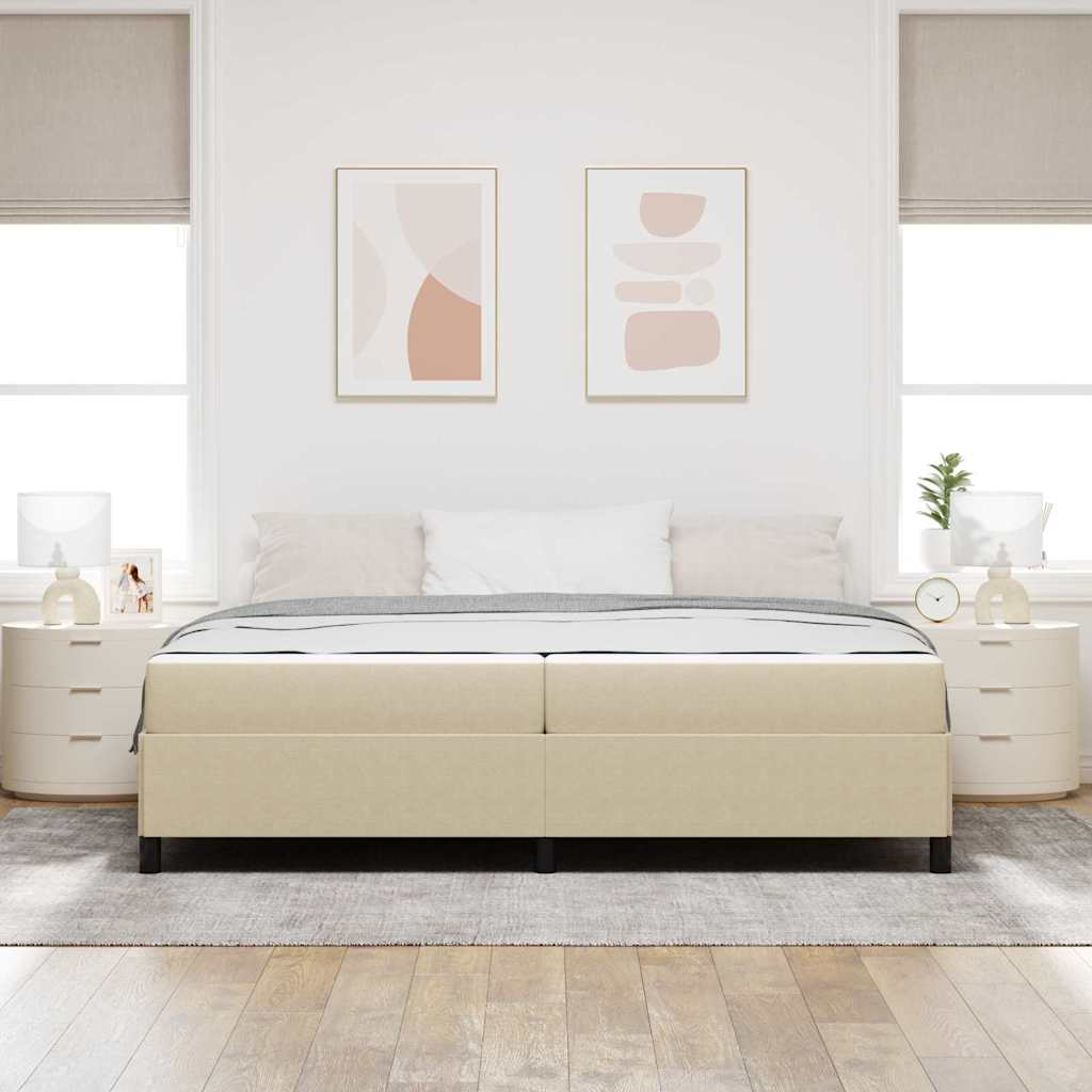 Sengestel Lysegrå 200 X 200 Cm Corduroy Stof - Billede 4