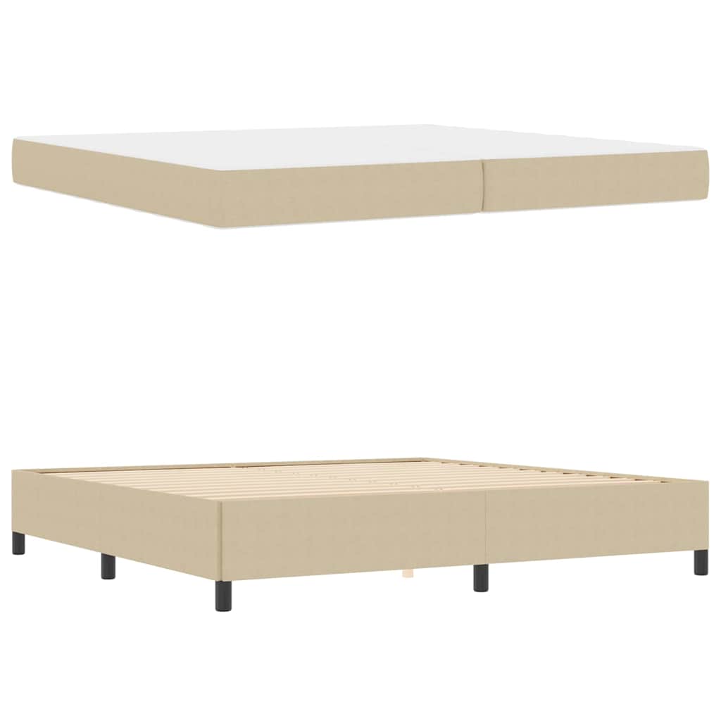 Sengestel Lysegrå 200 X 200 Cm Corduroy Stof - Billede 5
