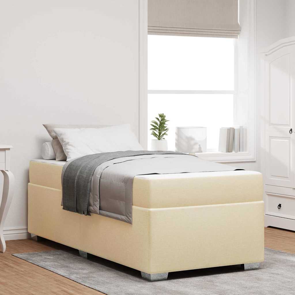 Sengestel Creme 100 X 200 Cm Stof - Hovedbillede