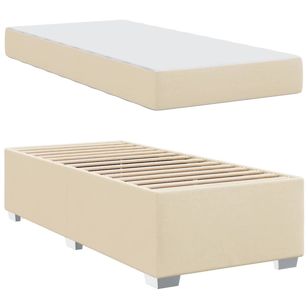Sengestel Creme 100 X 200 Cm Stof - Billede 5