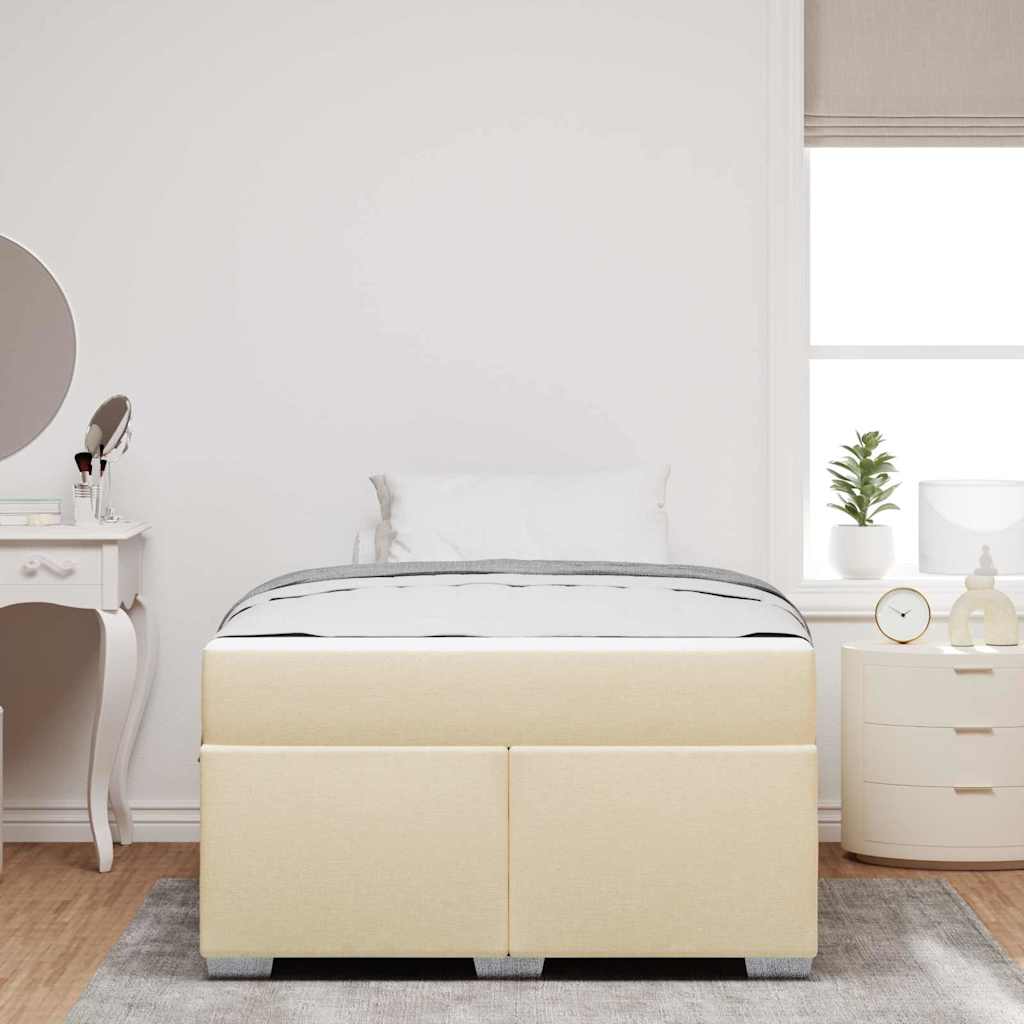 Sengestel Creme 120 X 200 Cm Stof - Billede 4