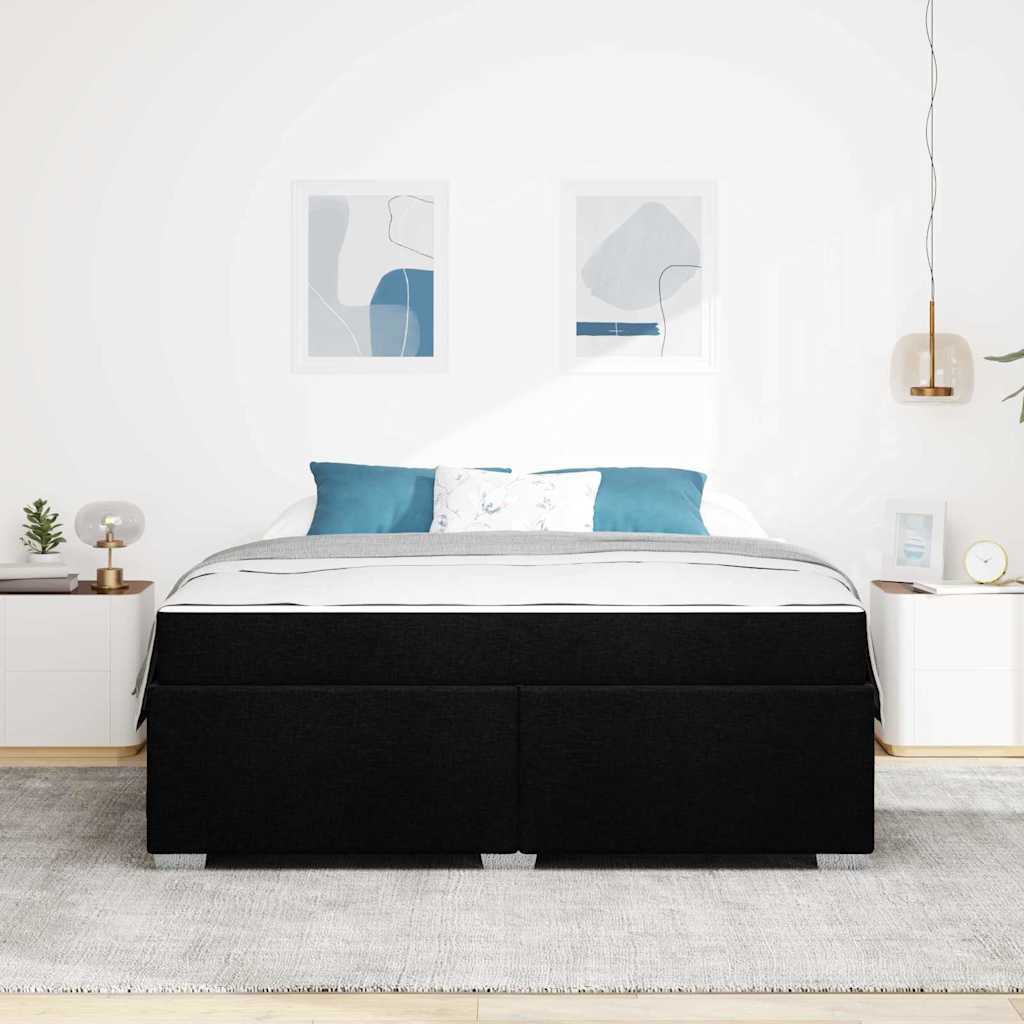 Sengestel Sort 180 X 200 Cm Stof - Billede 4