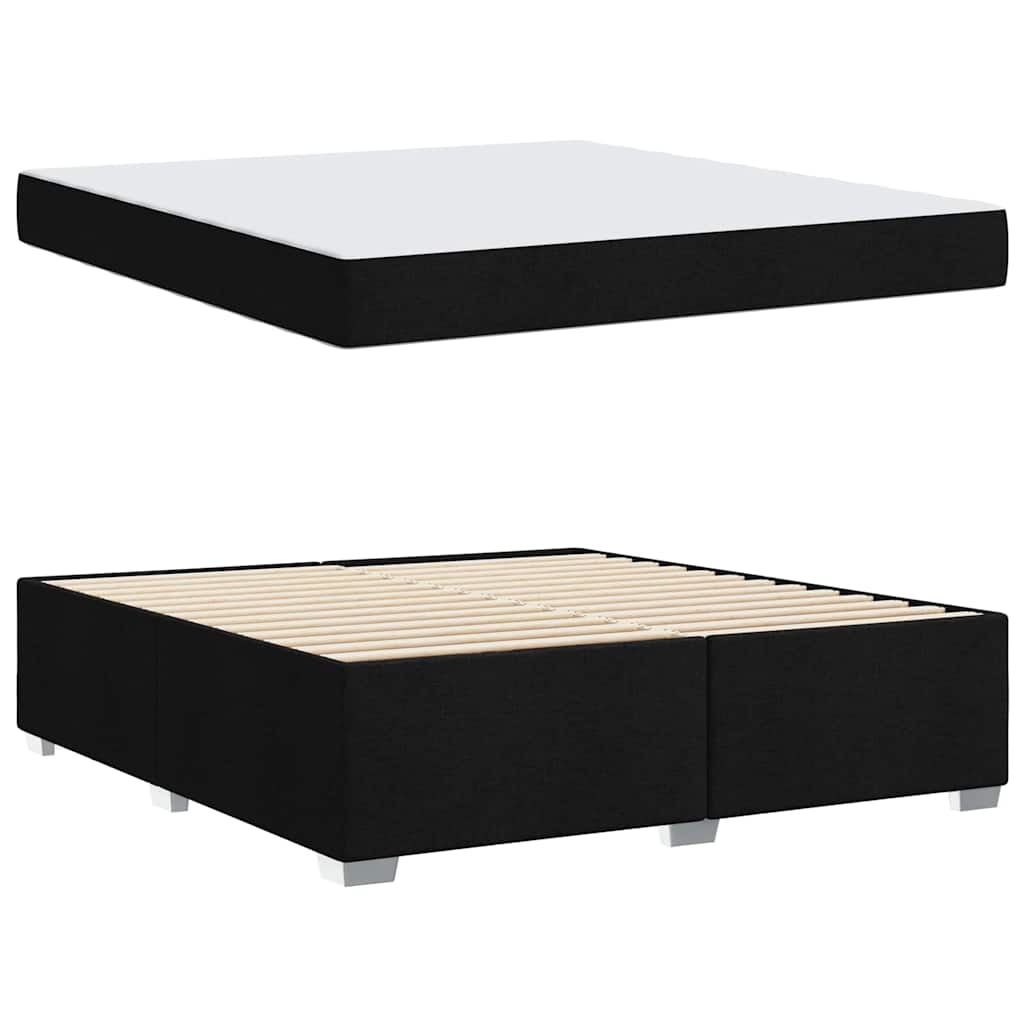 Sengestel Sort 180 X 200 Cm Stof - Billede 5