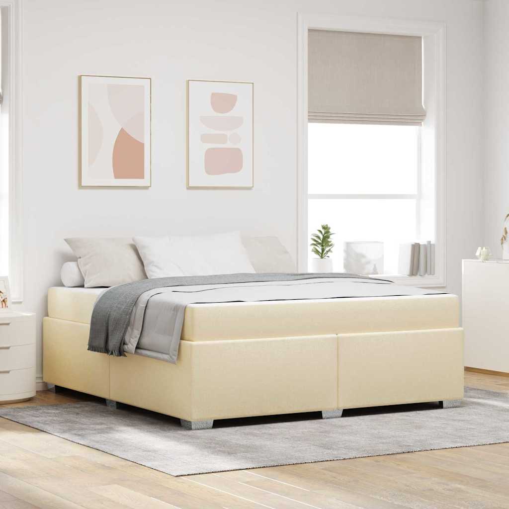 Sengestel Creme 180 X 200 Cm Stof - Hovedbillede