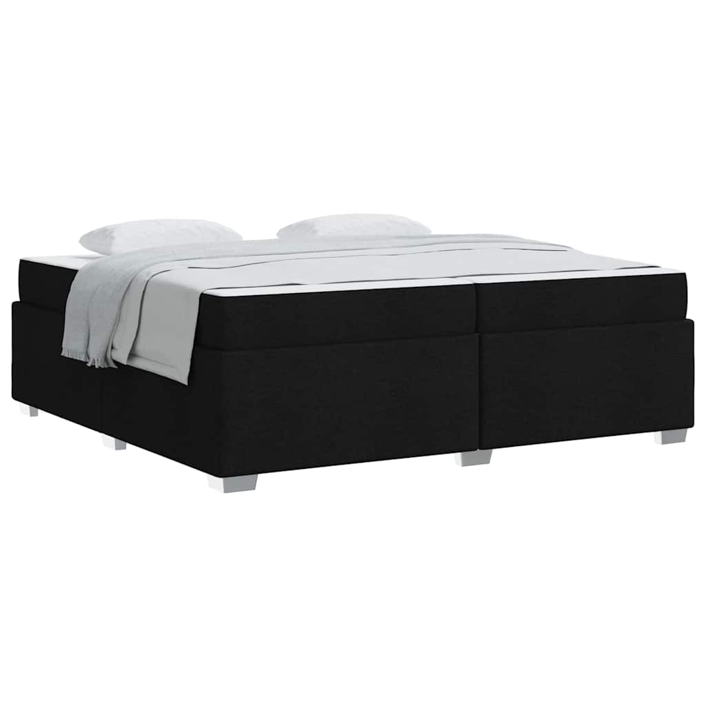 Sengestel Sort 200 X 200 Cm Stof - Billede 3