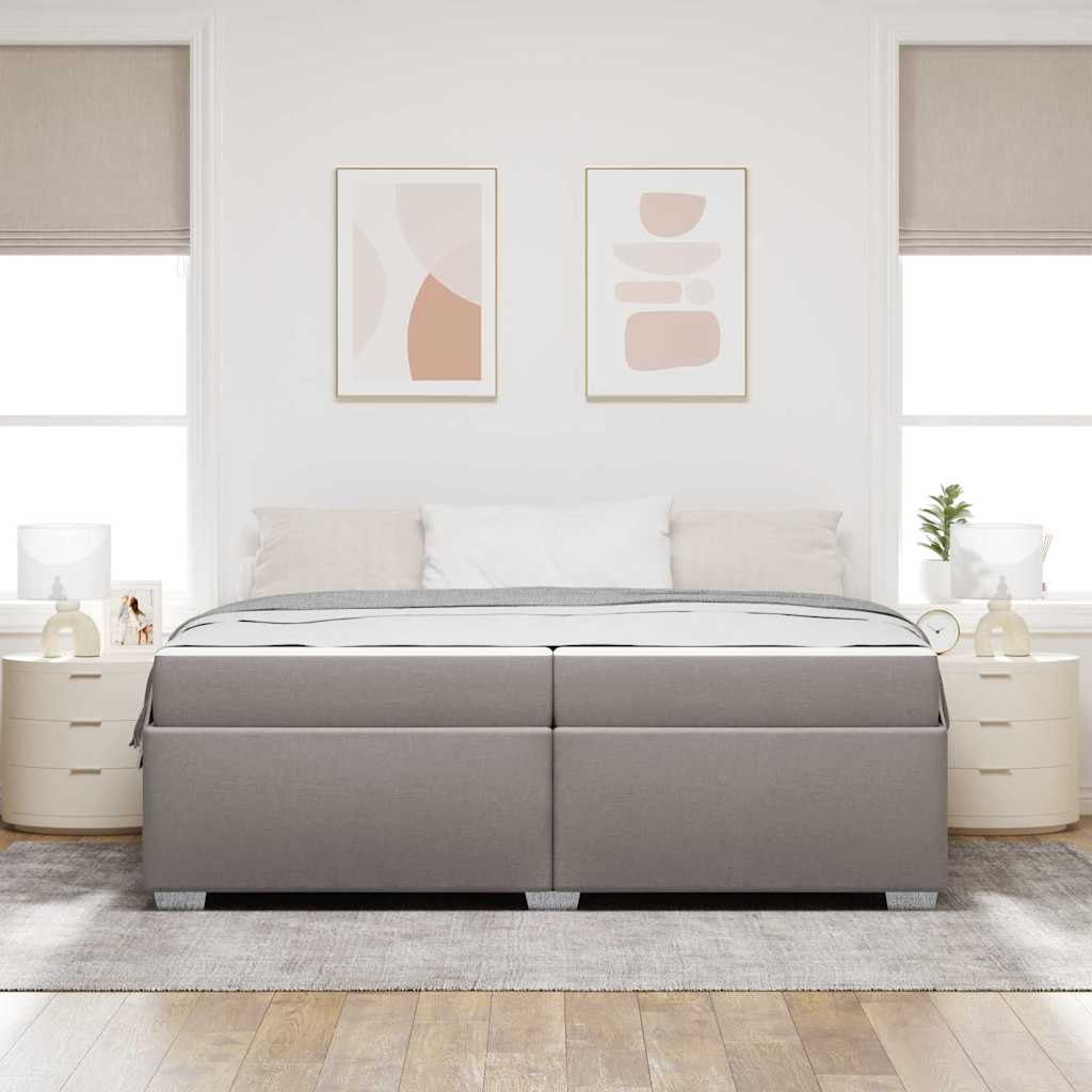 Sengestel Gråbrun 200 X 200 Cm Stof - Billede 4