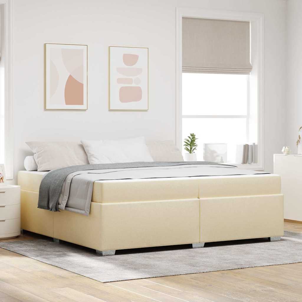 Sengestel Creme 200 X 200 Cm Stof - Hovedbillede