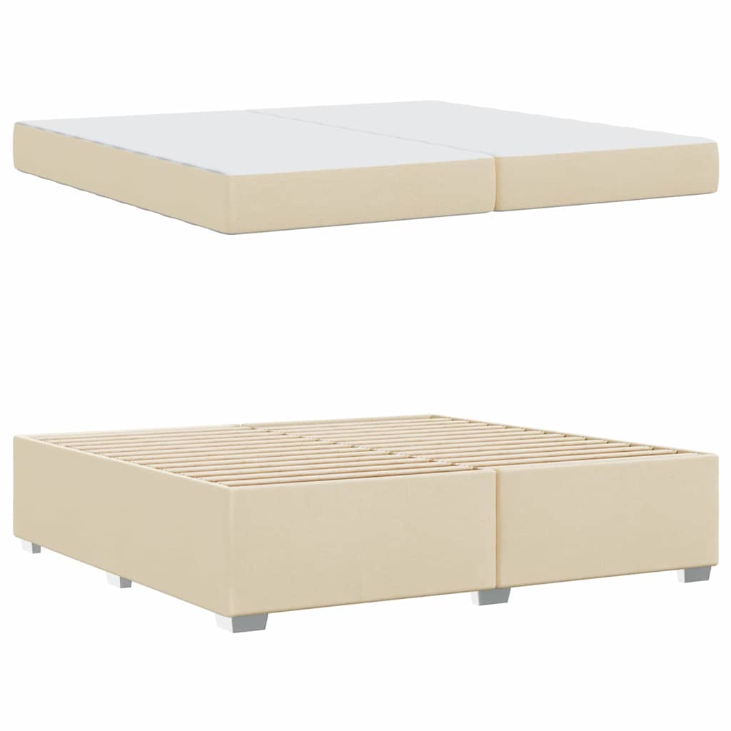 Sengestel Creme 200 X 200 Cm Stof - Billede 5