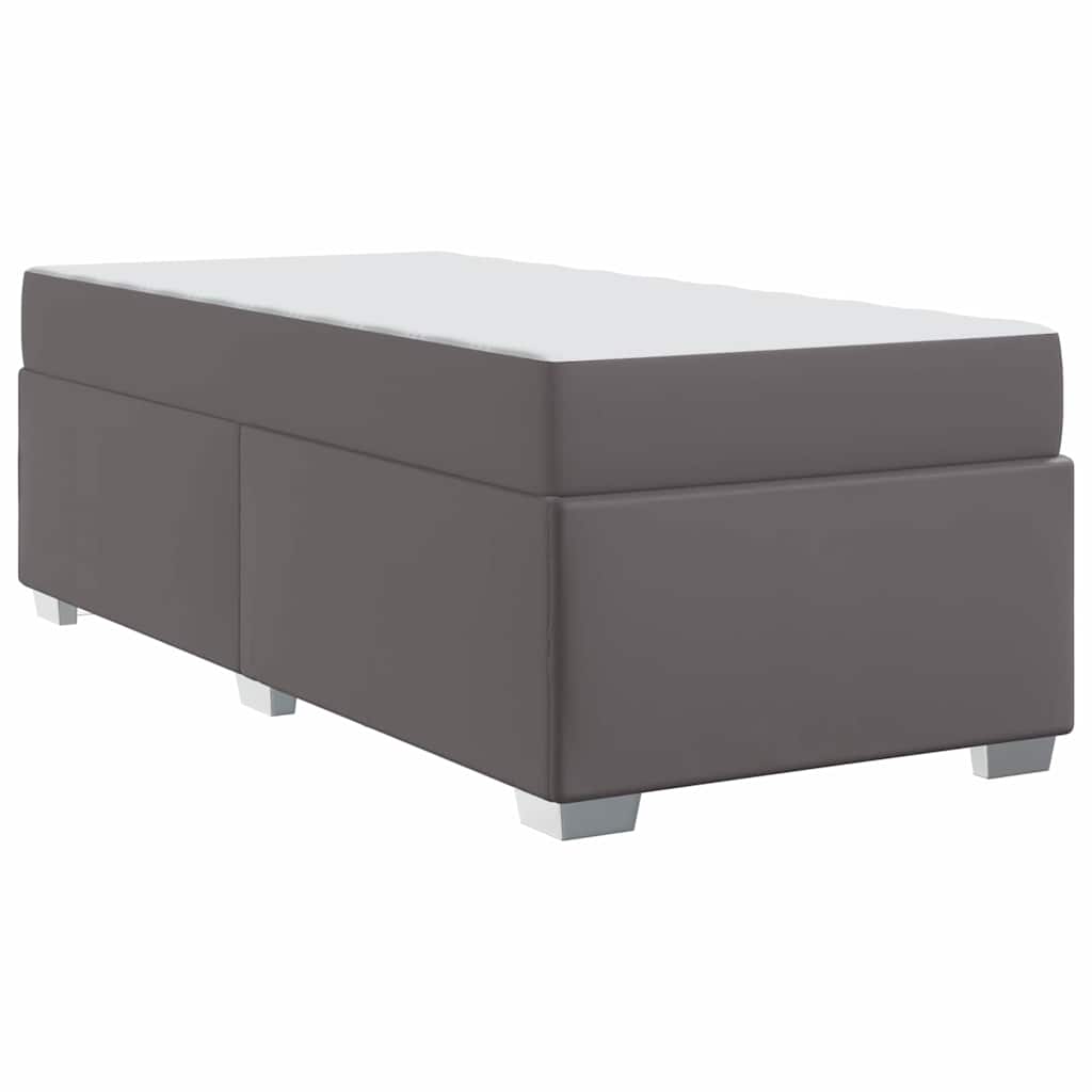 Sengestel Grå 100 X 200 Cm Kunstlæder - Billede 8