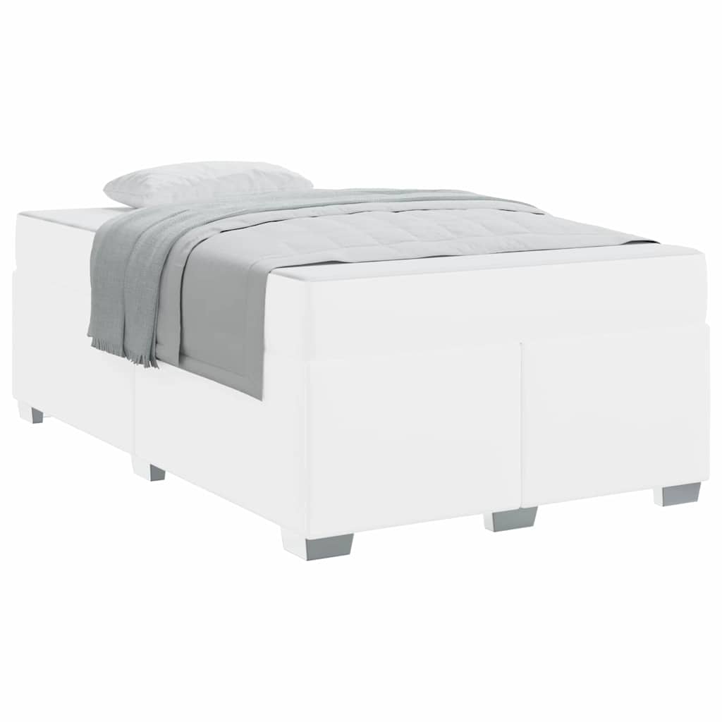 Sengestel Hvid 120 X 200 Cm Kunstlæder - Billede 3