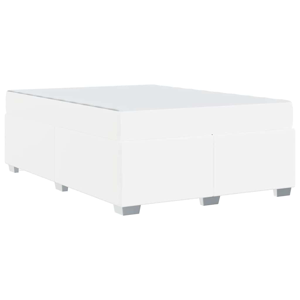 Sengestel Hvid 160 X 200 Cm Kunstlæder - Billede 8