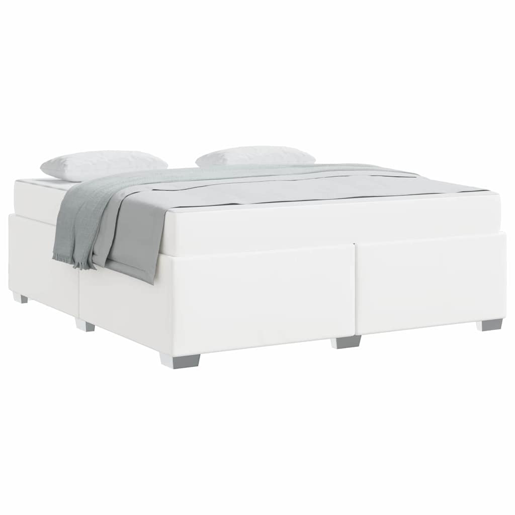 Sengestel Hvid 180 X 200 Cm Kunstlæder - Billede 3