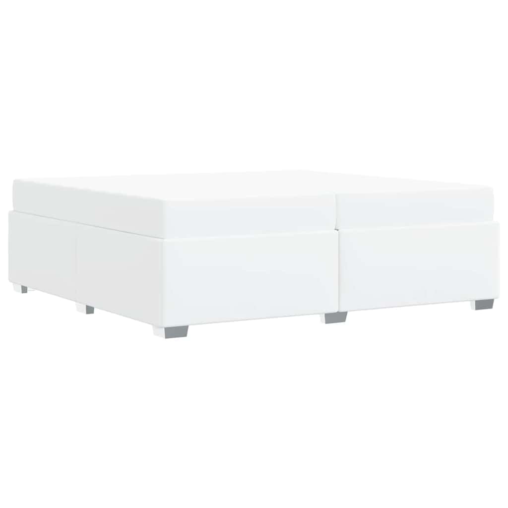 Sengestel Hvid 200 X 200 Cm Kunstlæder - Billede 8