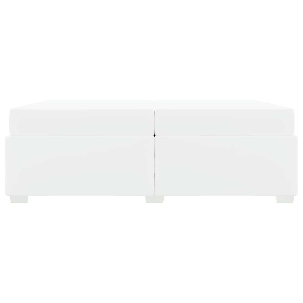 Sengestel Hvid 200 X 200 Cm Kunstlæder - Billede 6