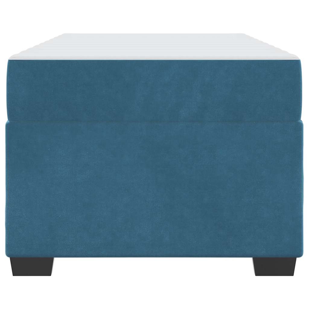 Sengestel Med Madras Mørkeblå 100 X 200 Cm Fløjl - Billede 6