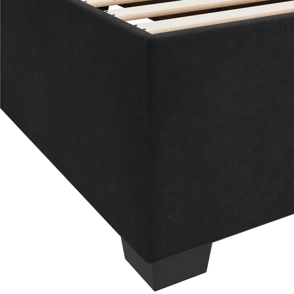 Sengestel Med Madras Sort 200 X 200 Cm Fløjl - Billede 9