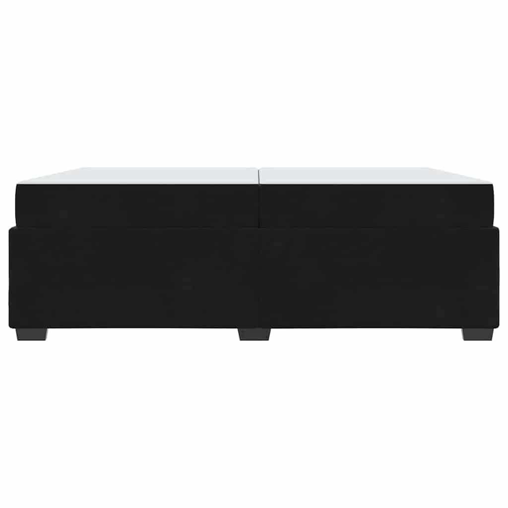 Sengestel Med Madras Sort 200 X 200 Cm Fløjl - Billede 6