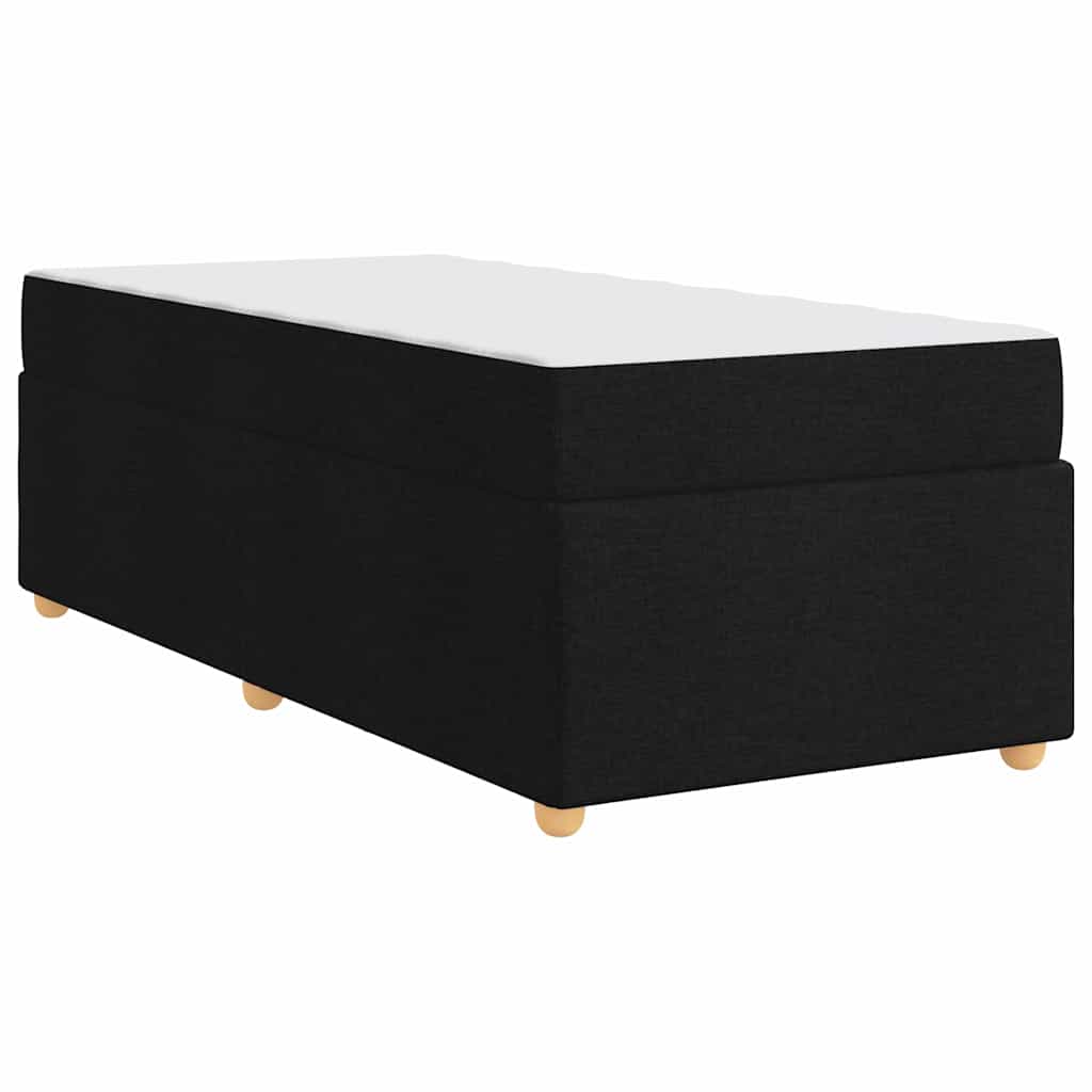 Sengestel Med Madras Sort 90 X 190 Cm Stof - Billede 8