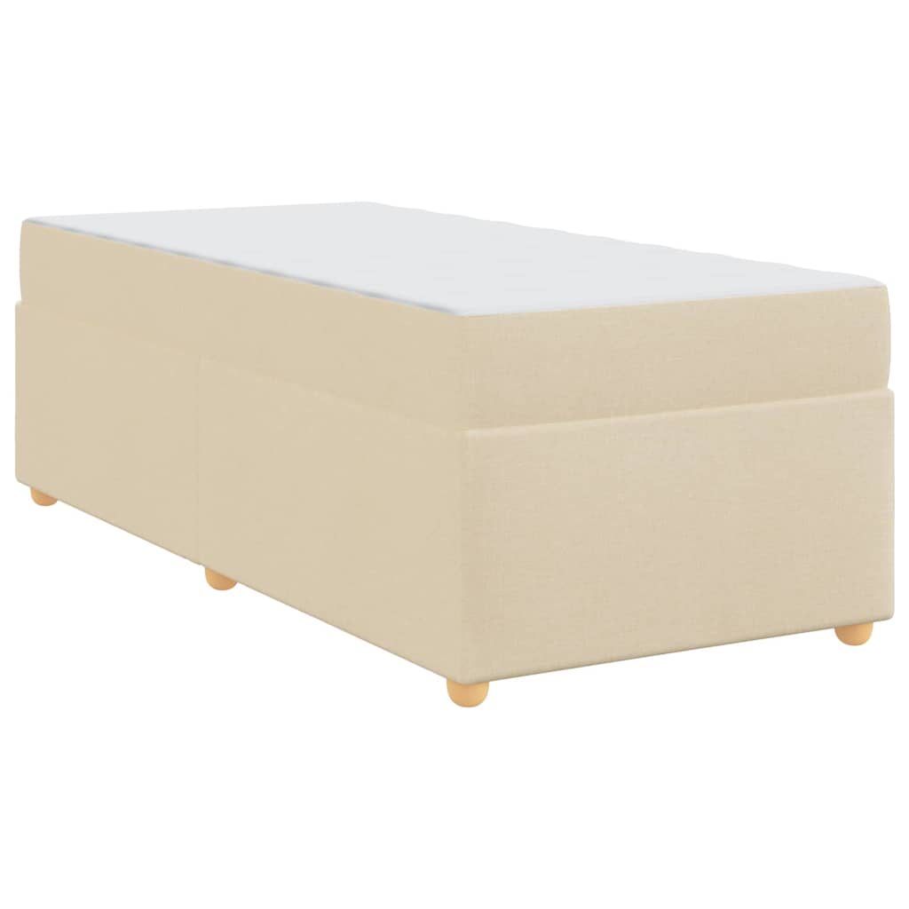 Sengestel Med Madras Creme 90 X 200 Cm Stof - Billede 2