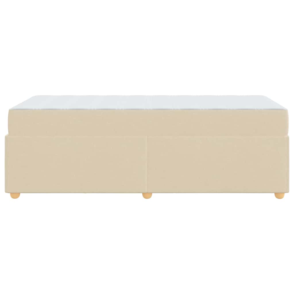 Sengestel Med Madras Creme 90 X 200 Cm Stof - Billede 7