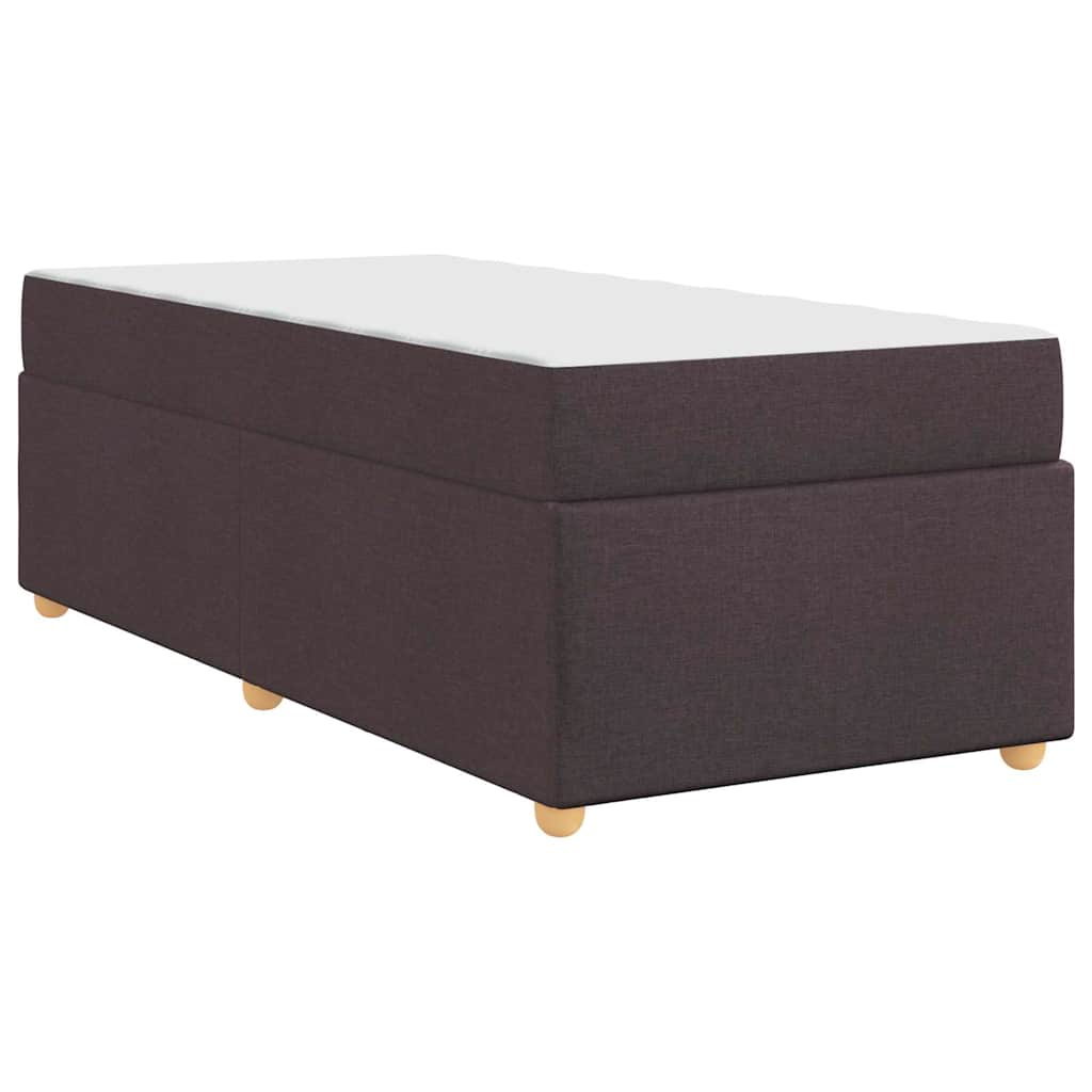 Sengestel Med Madras Mørkebrun 100 X 200 Cm Stof - Billede 8