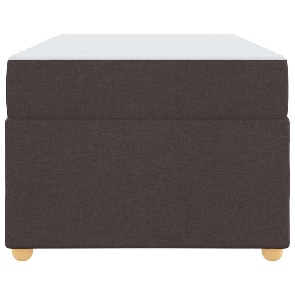 Sengestel Med Madras Mørkebrun 100 X 200 Cm Stof - Billede 6