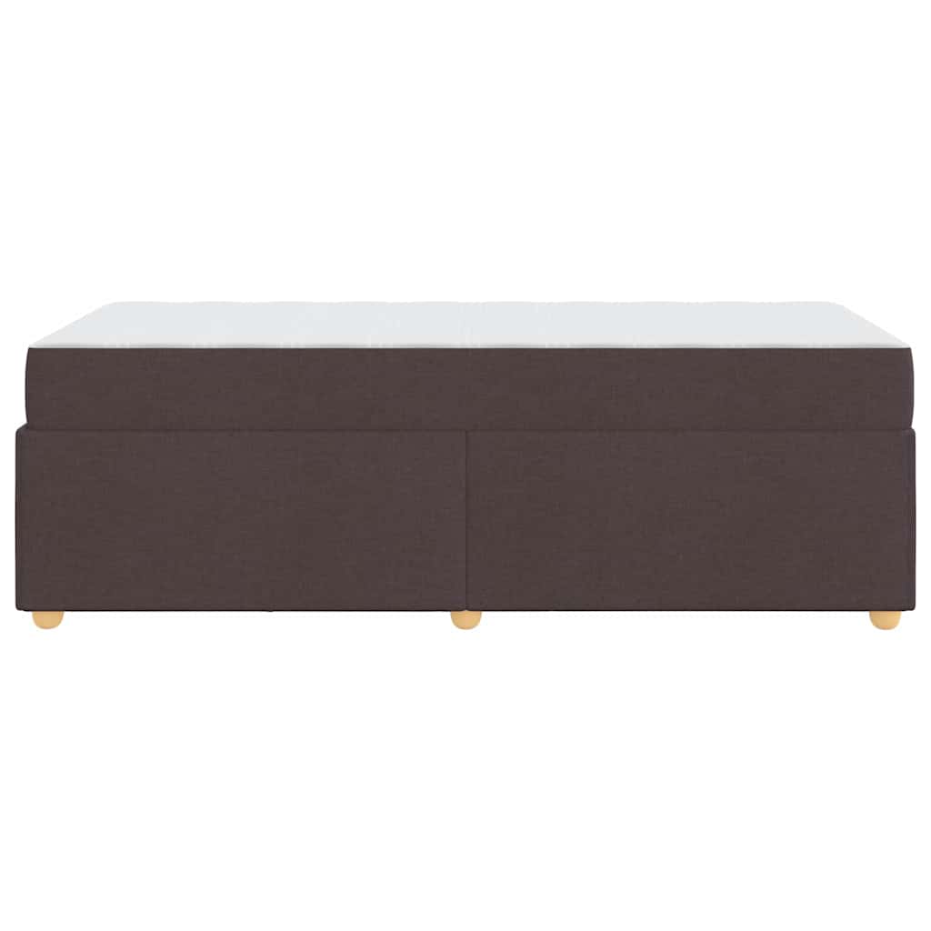 Sengestel Med Madras Mørkebrun 100 X 200 Cm Stof - Billede 7