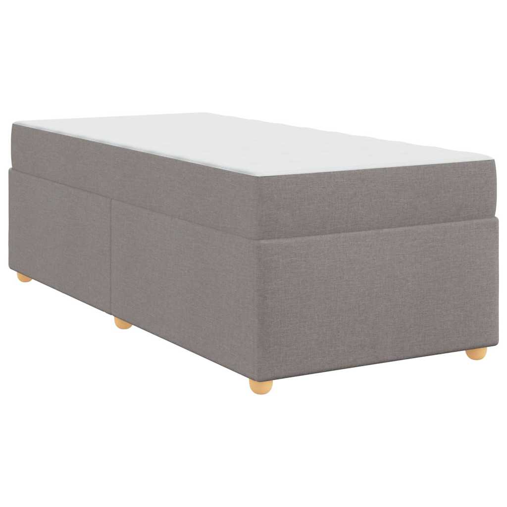 Sengestel Med Madras Gråbrun 100 X 200 Cm Stof - Billede 2