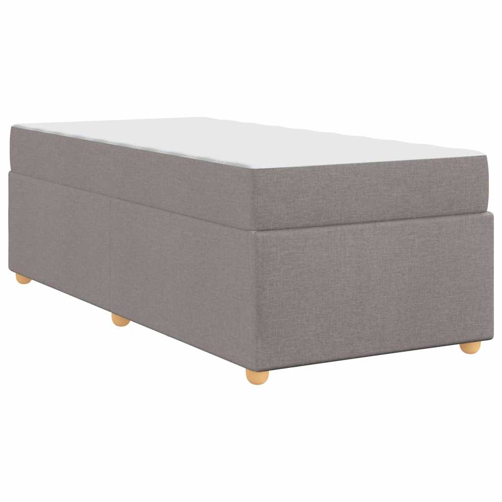 Sengestel Med Madras Gråbrun 100 X 200 Cm Stof - Billede 8