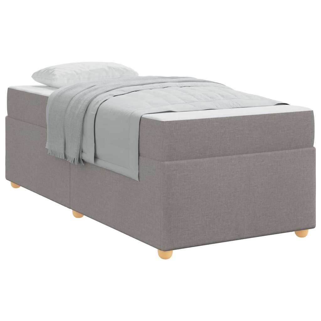 Sengestel Med Madras Gråbrun 100 X 200 Cm Stof - Billede 3