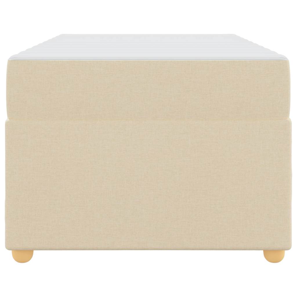 Sengestel Med Madras Creme 100 X 200 Cm Stof - Billede 6