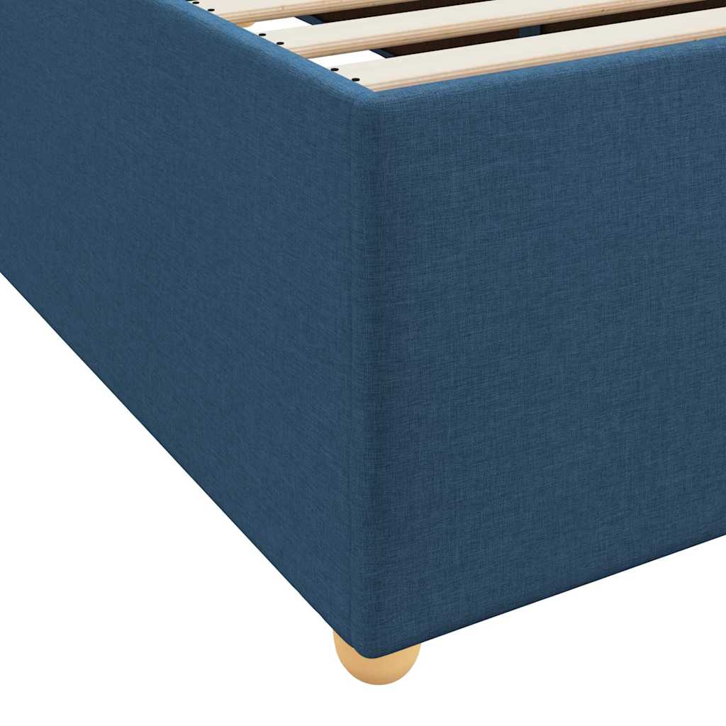 Sengestel Med Madras Blå 100 X 200 Cm Stof - Billede 9