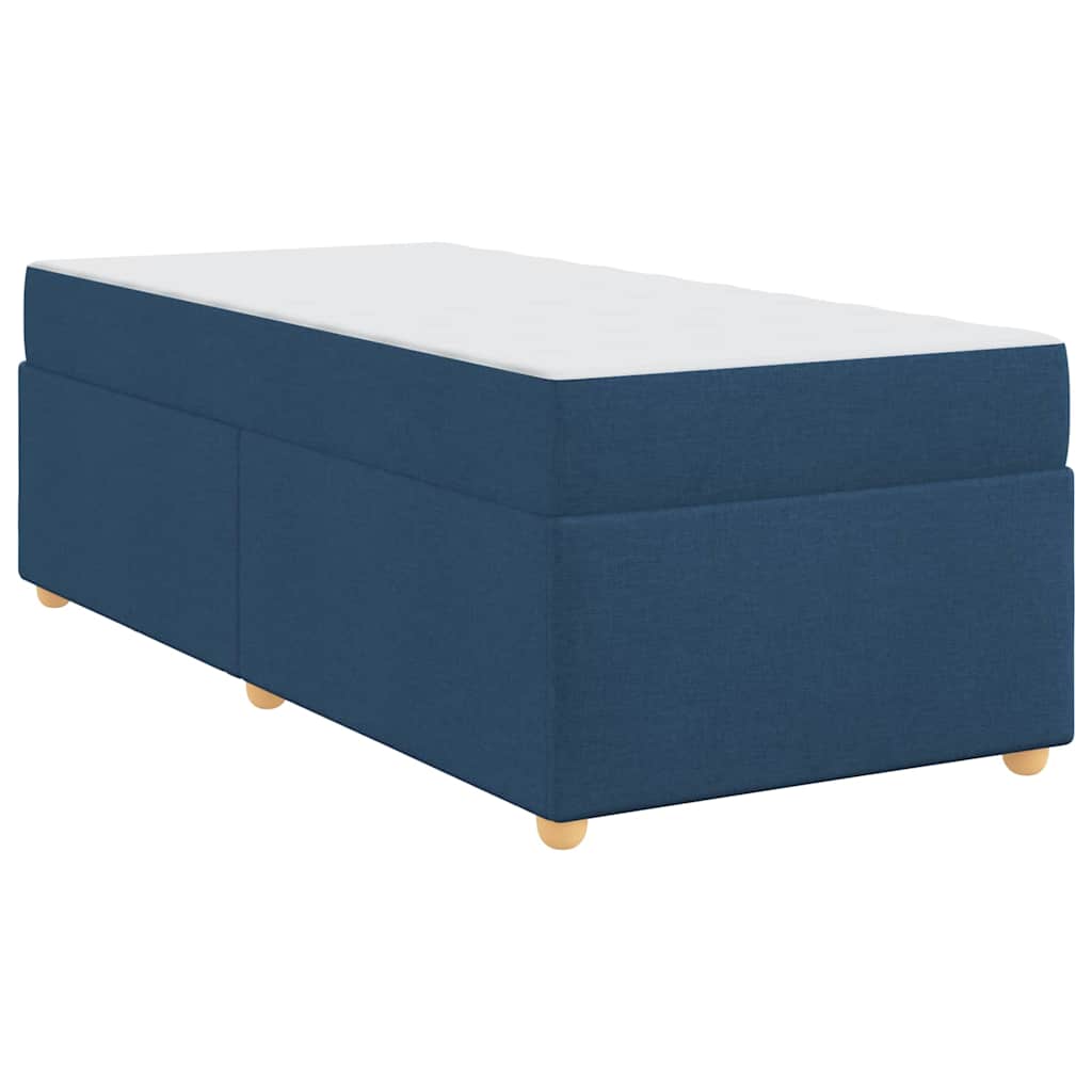 Sengestel Med Madras Blå 100 X 200 Cm Stof - Billede 2