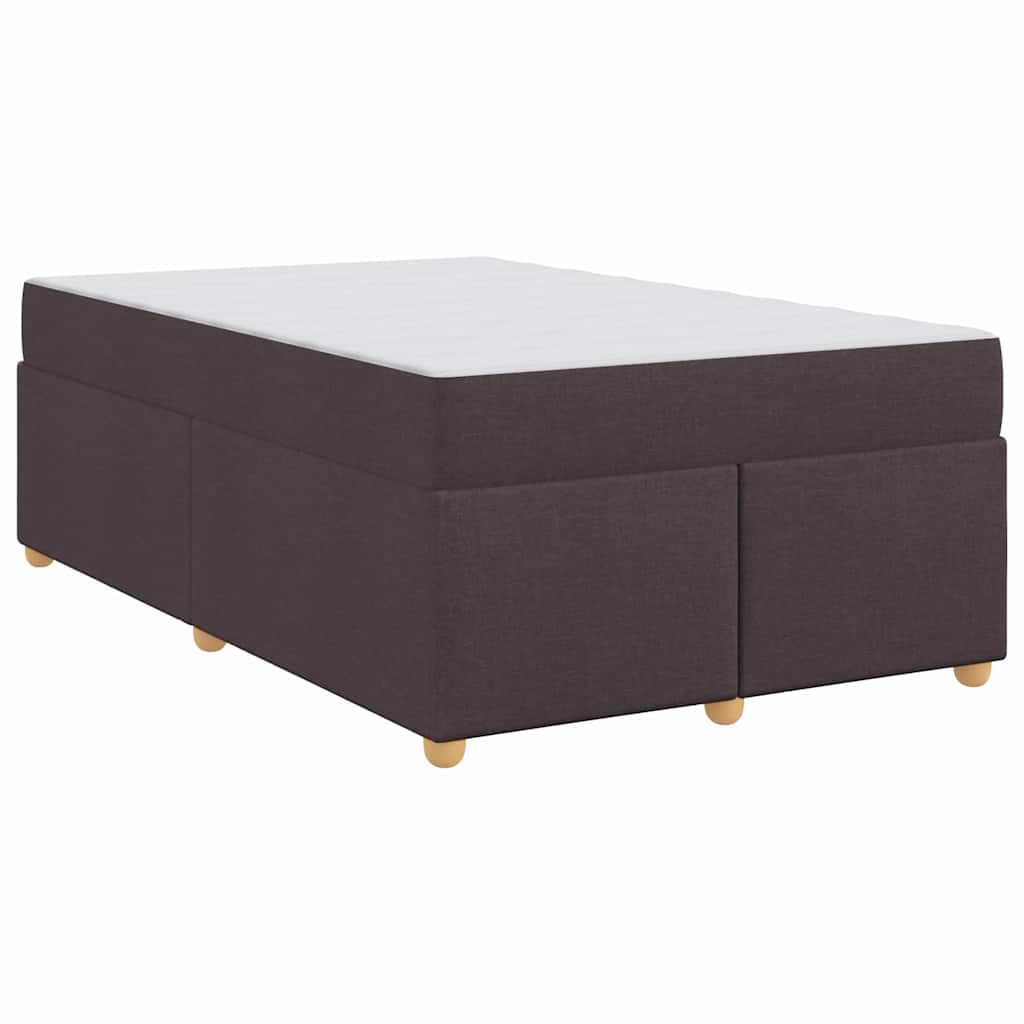 Sengestel Med Madras Mørkebrun 120 X 190 Cm Stof - Billede 2