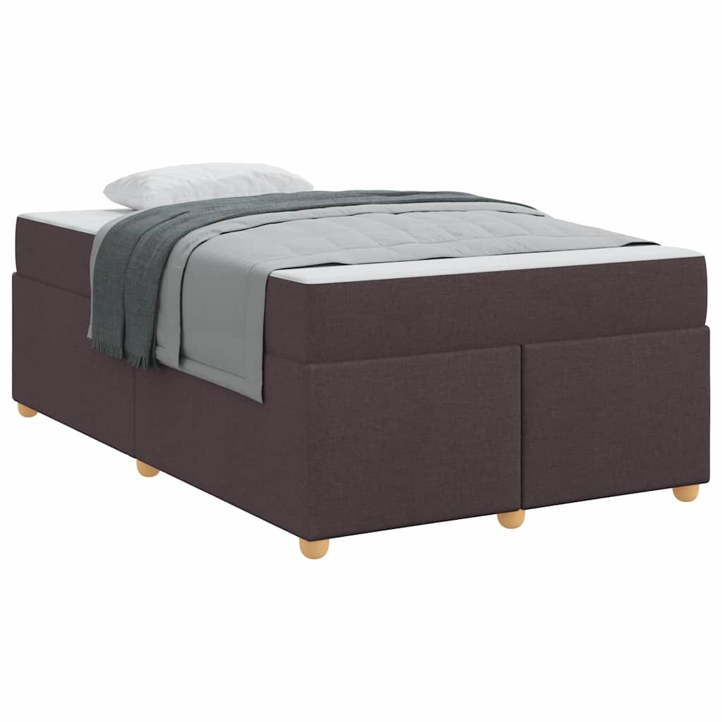 Sengestel Med Madras Mørkebrun 120 X 190 Cm Stof - Billede 3