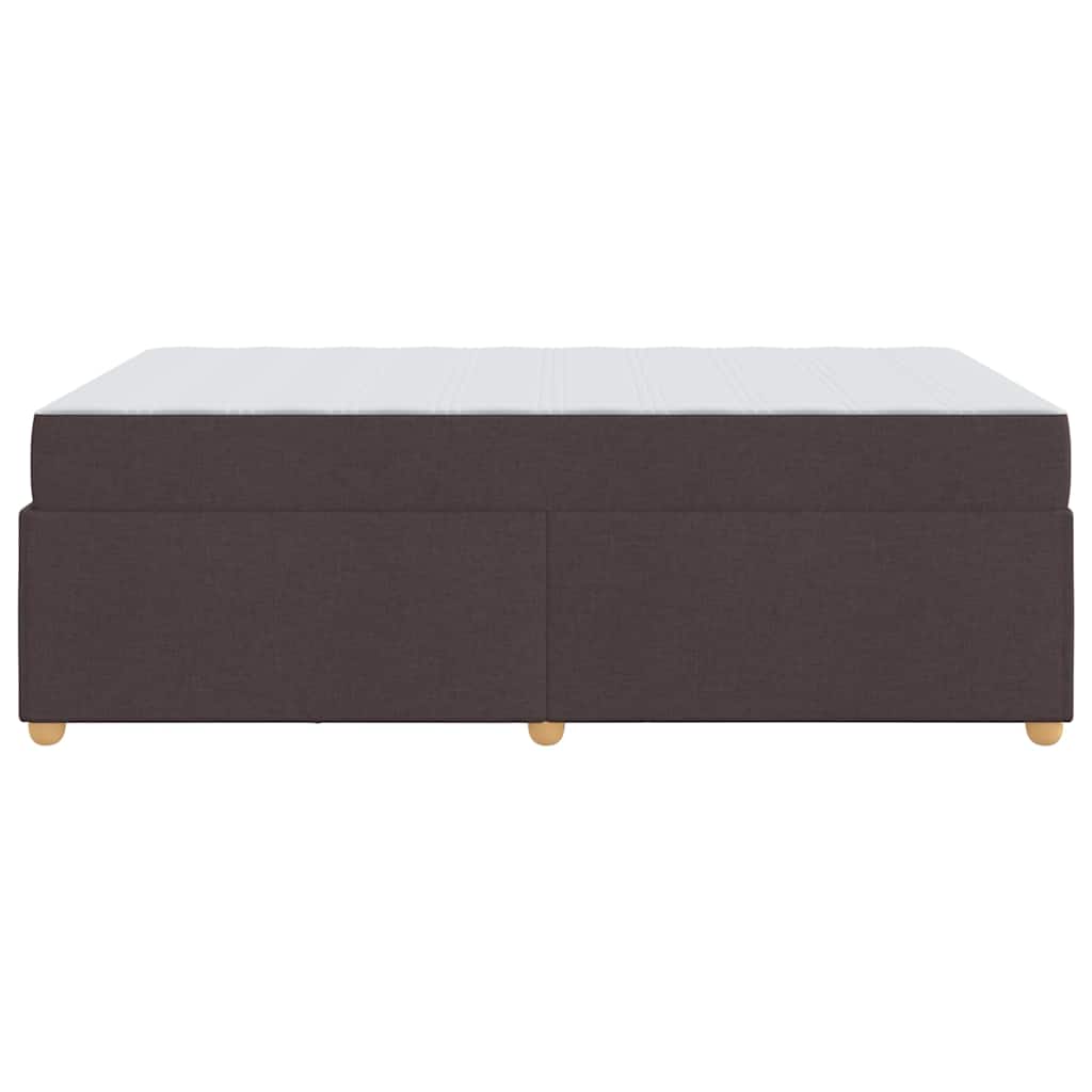 Sengestel Med Madras Mørkebrun 120 X 190 Cm Stof - Billede 7