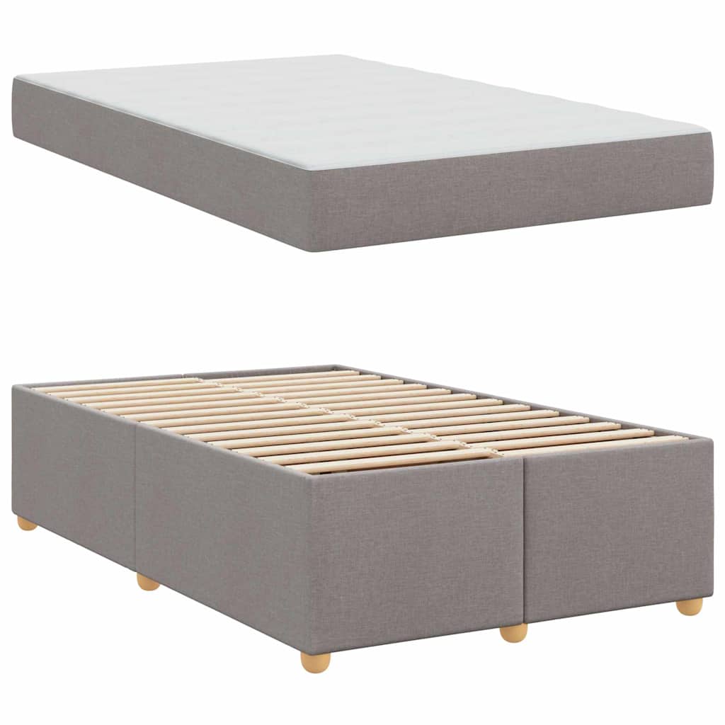 Sengestel Med Madras Gråbrun 120 X 190 Cm Stof - Billede 5