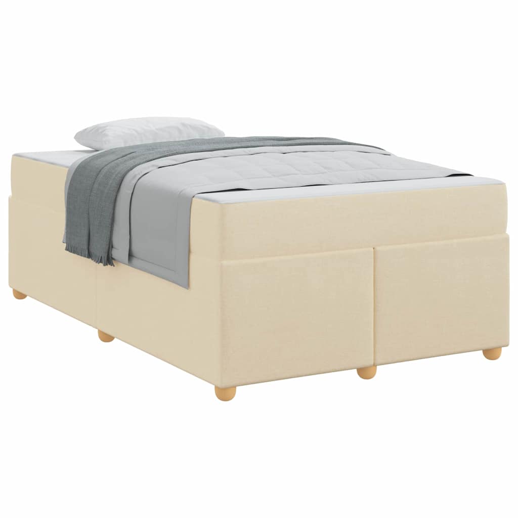 Sengestel Med Madras Creme 120 X 190 Cm Stof - Billede 3